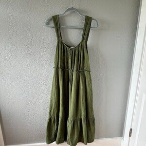 Time & Tru Green Midi Dress, XXL